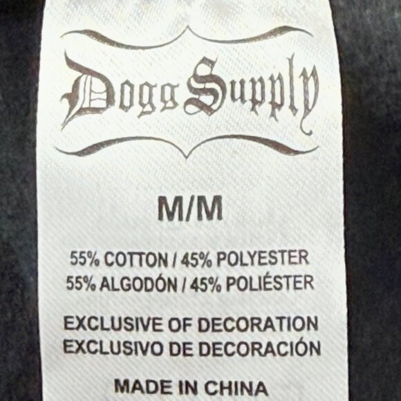 Dogg Supply By Snoop Dogg Mens Black/Cream Zip-Up Fleece Varsity Hoodie Sz M NWT - Picture 10 of 12